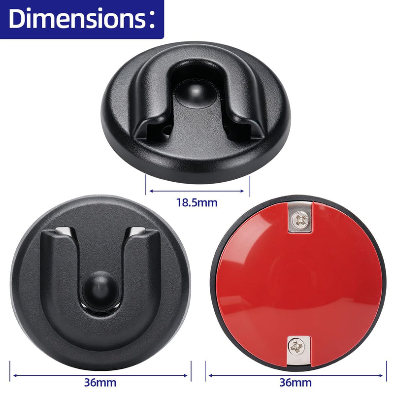 Universal CB Mobile Radio Microphone Hanger Holder CB Speaker Mic Mount Holder Hang Up Clip with Adhesive Back For GMRS VHF UHF Car Ham Mobile Radio,2 Pack