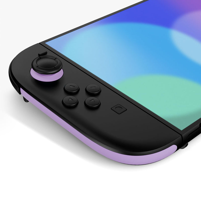 eXtremeRate Replacement Decorative Strips for Joycon 2, Custom DIY Decoration Strip Side Housing Trim Shell with Prying Stick for Nintendo Switch 2 Controller - Purple & Green