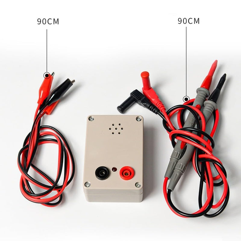9V Buzzer Tester, Wire Continuity Detector with Sound Prompt for Cable Connection/PCB Electrical Circuit Detector, Battery Powered Continuity Meter(Continuity Tester with Pen & Clip Wire) continuity tester with pen & clip wire