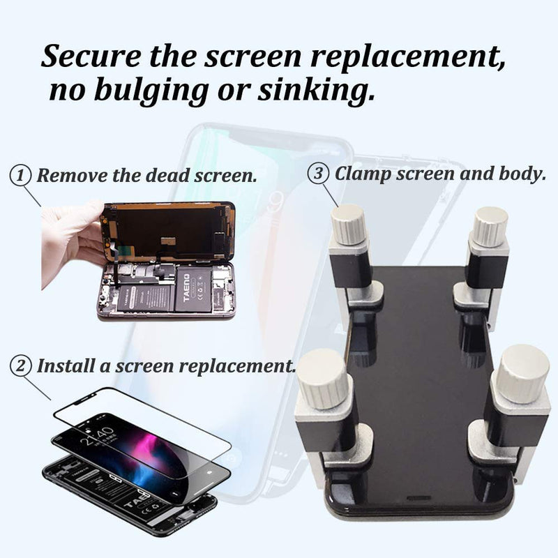 Phone Screen Repair Clamp Tools 6Pcs Adaptable Fastening Clamp Universal Cellphone Screen Clip Holder Frame Fixing Tool Compatible for iPhone, iPad, Mac, PC, Laptops, Tablets, LCD LED Screen