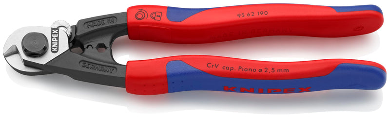 KNIPEX Tools - Wire Rope Cutters, Multi-Component (9562190), 7 1/4-Inch, Comfort Grip