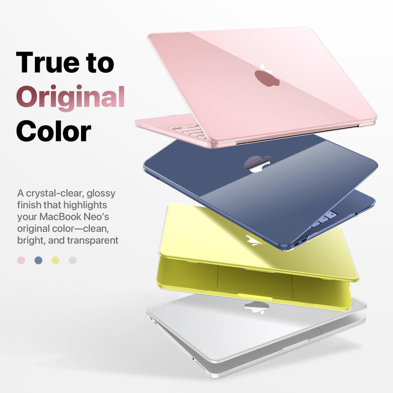 for MacBook Neo 13 inch Case 2026, Crystal Clear Hard Shell for A3404 | Color-Matched Transparent | Precision 1:1 Fit | Design for All MacBook Neo 13 inch