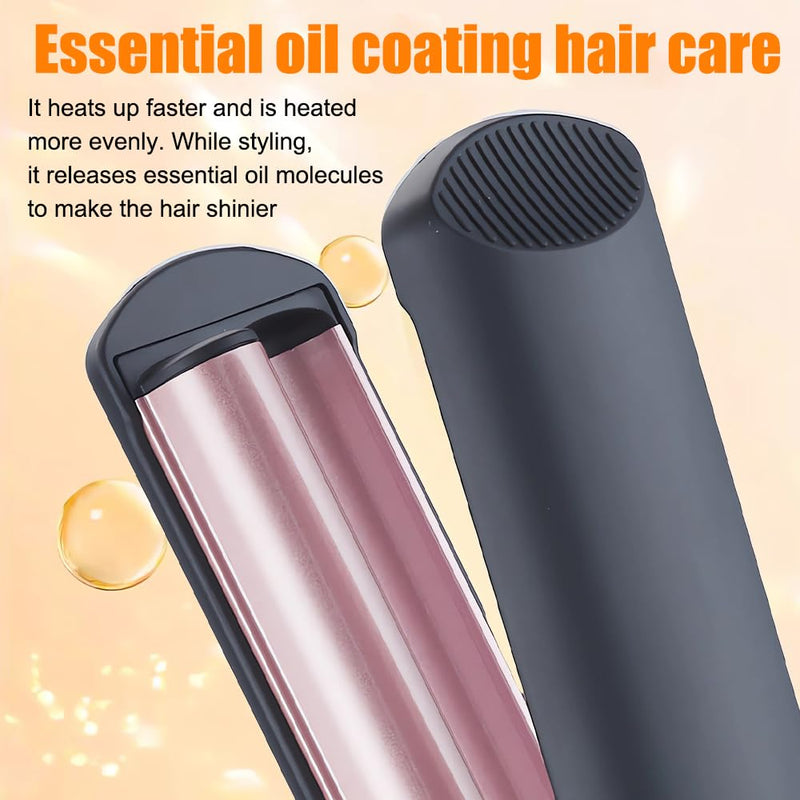 Hair Waver Crimper, 20mm French Wave Curling Iron for Women, Mermaid Waver Hair Curler with 5 Adjustable Temperatures, Iron Wand Hair Wavers for Short, Medium, Long Hair