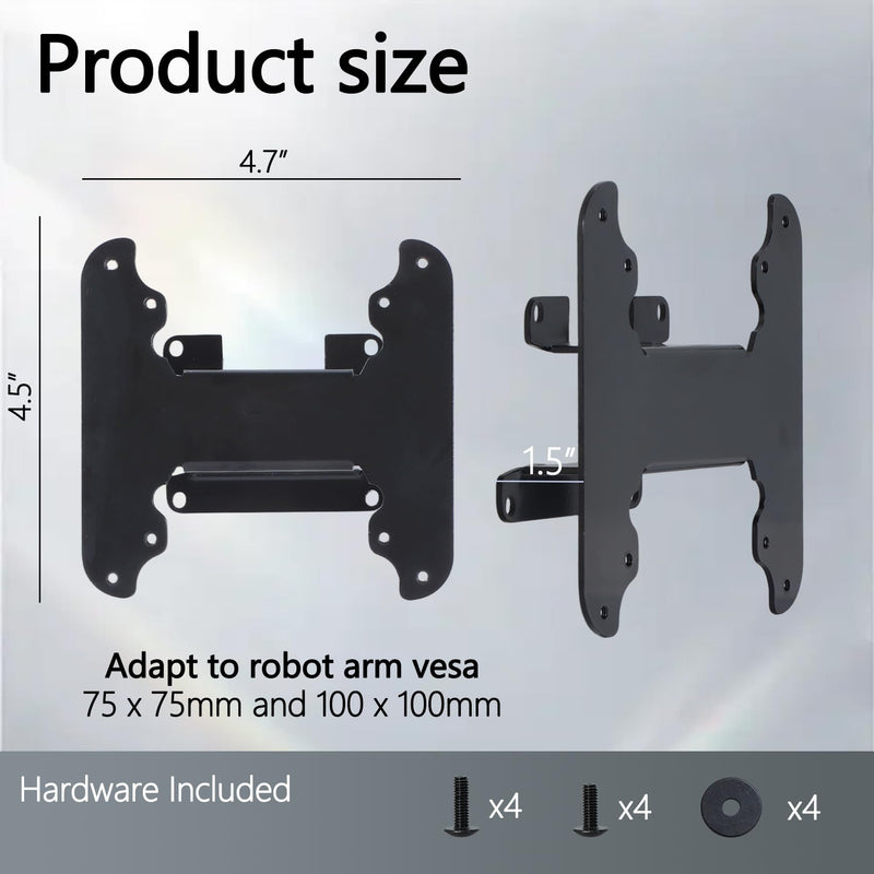 C355B-QUN168 VESA Adapter Compatible with Sceptre 35",MONOPRICE 35" Monitor | (Fits C355W-3440UN,C355B-3440UN1,C355B-QUN168,V3L6W Zero-G)–75x75 to 100x100 Wall Mount Bracket