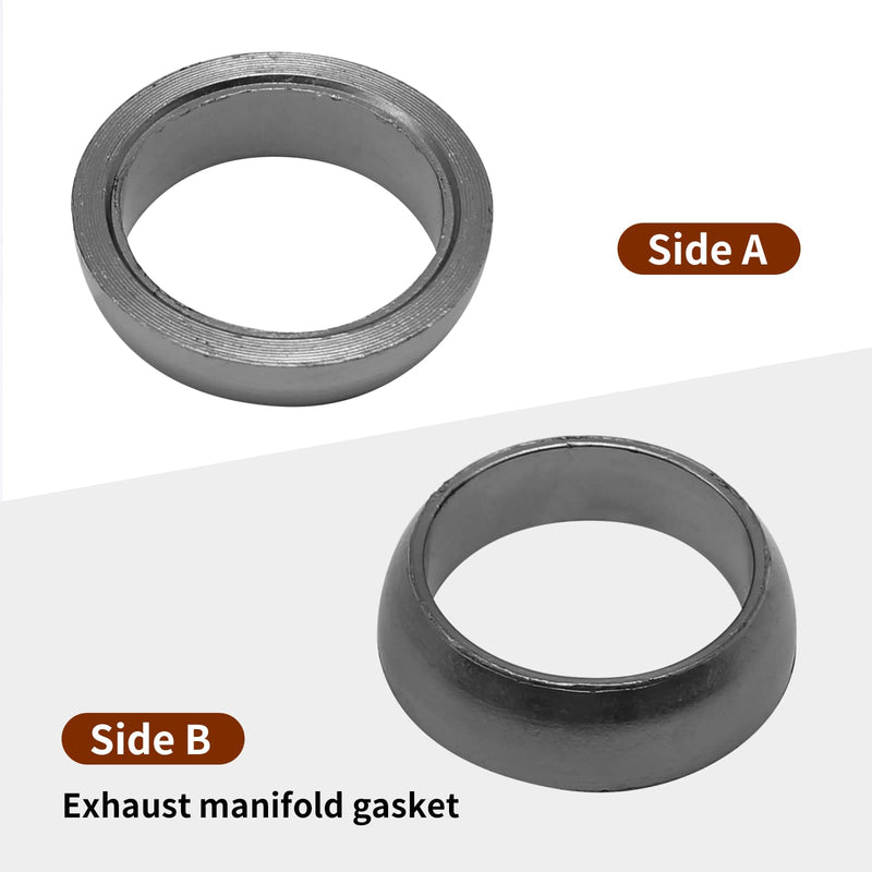 Exhaust Pipe Donut Gasket Replacement for Polaris Ranger XP 800 4x4 EFI 2010-2012G, Manifold Gasket + Gasket Seal + Spring
