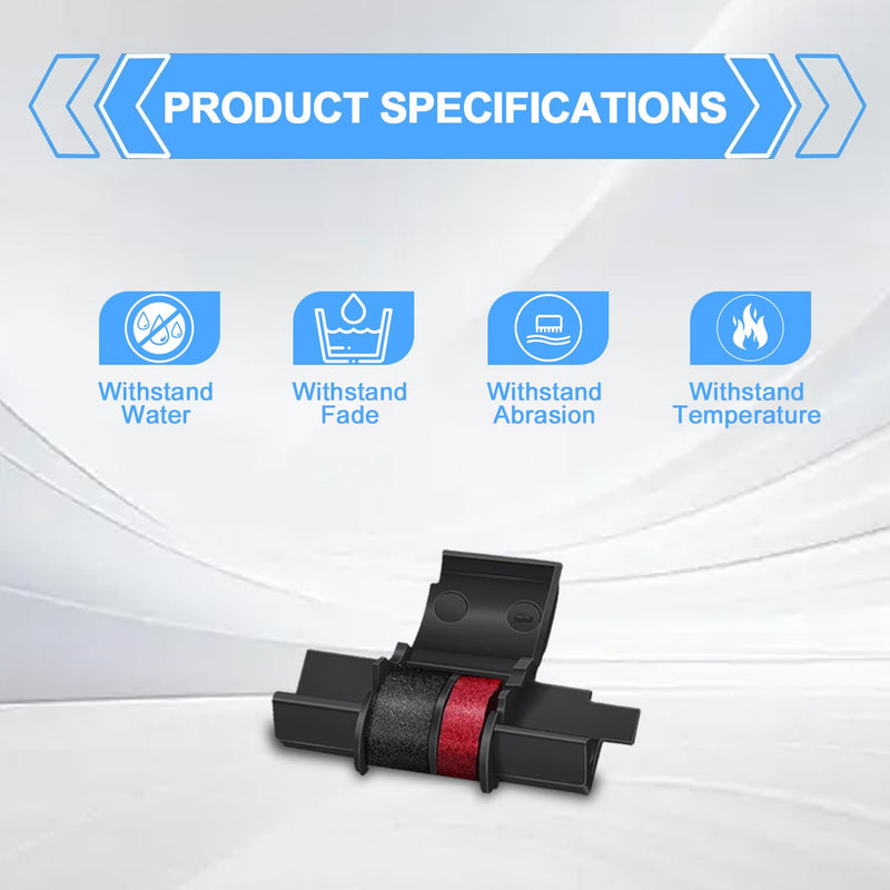 12 Pack IR40T Compatible Ribbon Calculator Ink Roller Replacement for IR-40T CP-13 NR-42 Black & Red CP13 MP-12D for Casio hr-100tm Ink,Sharp EL-1750V, EL-1801V,HR-100TM,HR-170RC Printer(12 Pack)