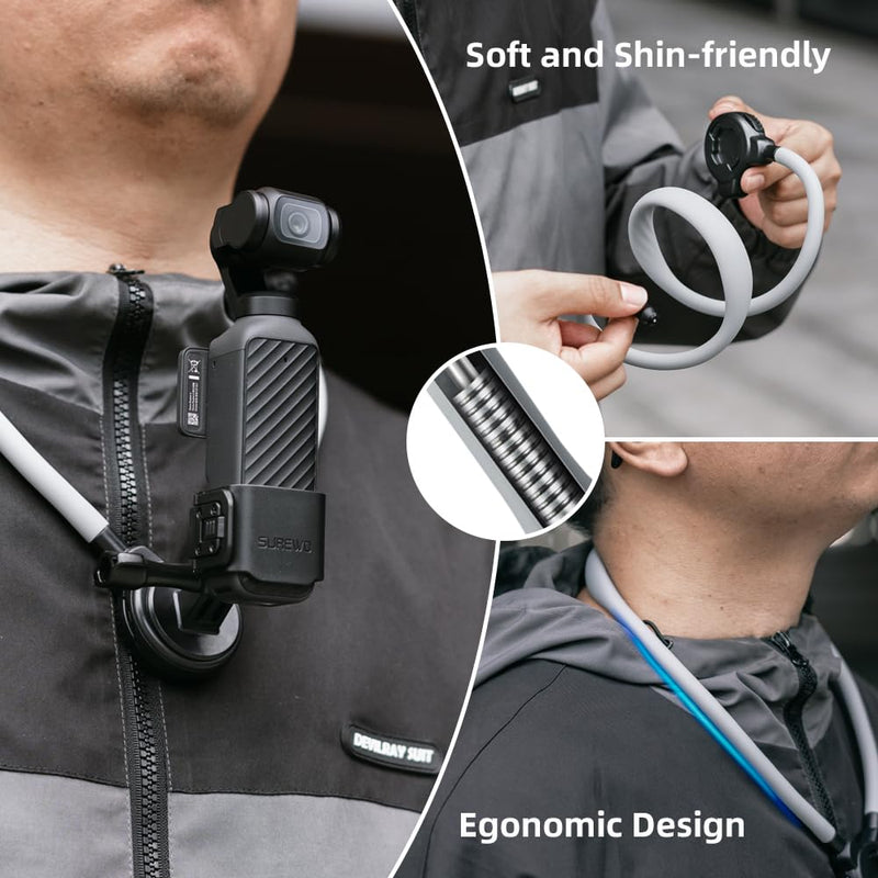 Pocket 4 Magnetic Neck Mount,Extended Version Quick Release POV/Vlog Video Selfie Necklace Holder for DJI OSMO Pocket 4/4Pro Creator Combo T26 Pro