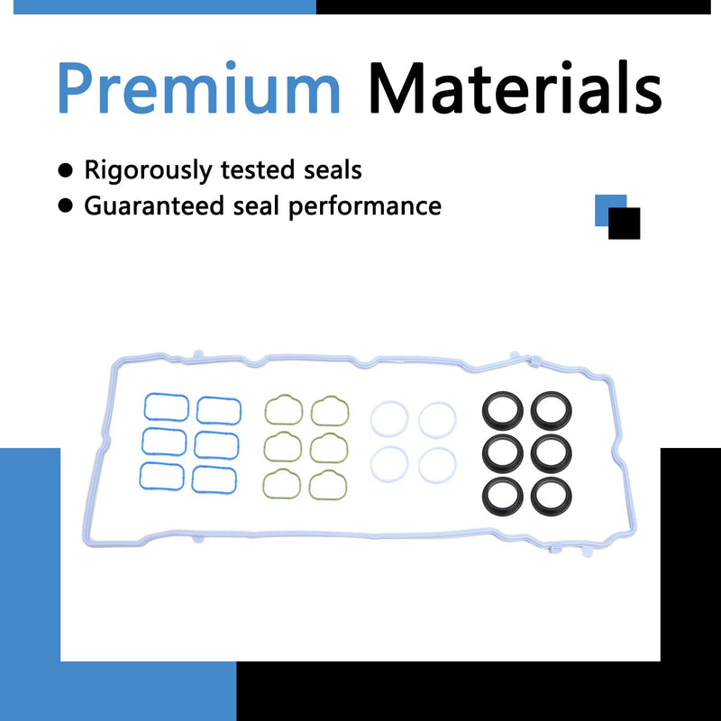 VS50805R Valve Cover Gasket Kit Set MS97204 Compatible with 2011-2020 3.6L V6 Dodge Avenger Challenger Durango Grand Caravan Journey Ram 1500 Cherokee Grand Cherokee Wrangler 200 300