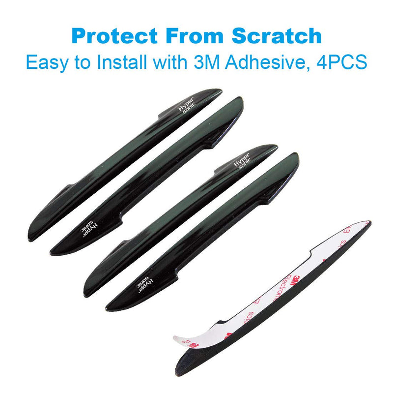 Hypersonic Black Car Door Edge Guard Trim Molding Crash Scratch Protector 4PCS