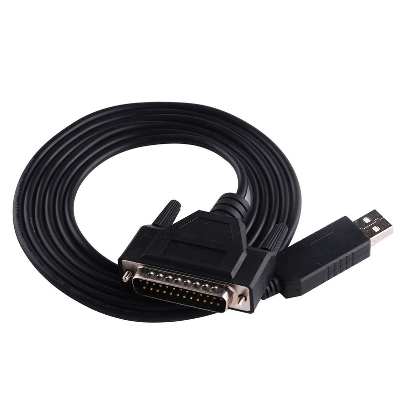 USB RS232 to DB25 Serial Adapter Cable for Fanuc CNC DNCLINK Configuration Copy Setting,Compatible wiith Windows,Linux,MAC OS,FT231XS Chip Inside 6FT