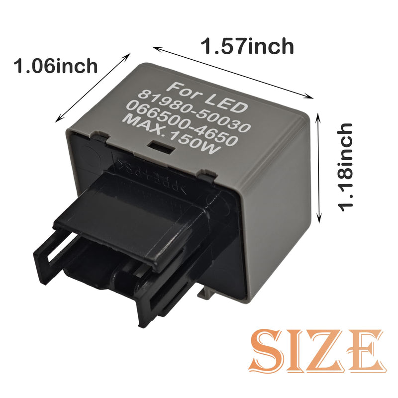 1Pcs LM449 81980-50030 066500-4650 8 Pin LED Flasher Relay - Electronic LED Turn Signal Relay - Compatible with Lexus, Scion, Toyota - Fix Rapid Flashing, LED Turn Signal Issues 1