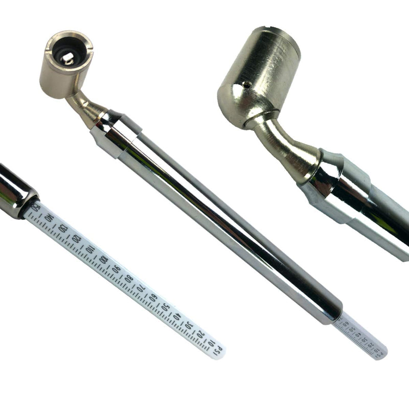 Haltec GA-255 Large Bore Swivel Foot Air Gauge 360 Degree Swivel 10-150 psi