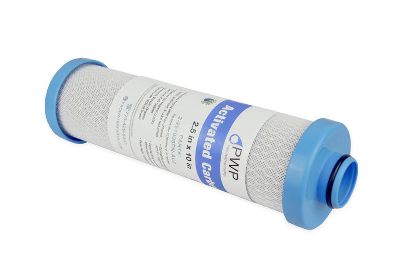 RV Water Filter Activated Carbon Block Push-Nipple Cartridge OEM 2.5 x 10" for RCS/FR1 Housing Replaces KW1 and FRE-10-BN 1