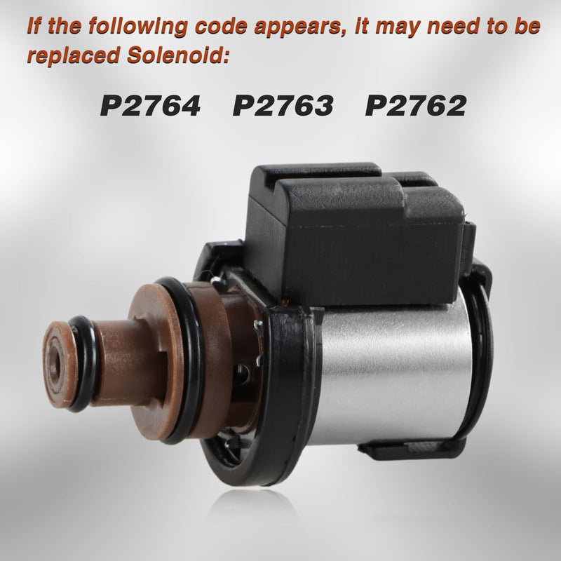 Torque Converter Lock-Up Solenoid (12-13Ω) Compatible with Subaru Legacy Outback Impreza Forester Crosstrek Lineartronic CVT TR580 TR690 Transmission Replace#: 31706AA030
