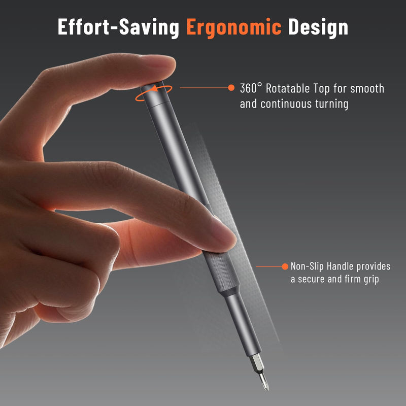 KATERK 80-in-1 Precision Screwdriver Set, Small Screwdriver Set with Magnetizer/Demagnetizer, Mini Repair Tool Kit for Phone, Computer, Watch, Laptop, Ring Doorbell, Eyeglass, Electronic 78 Bits