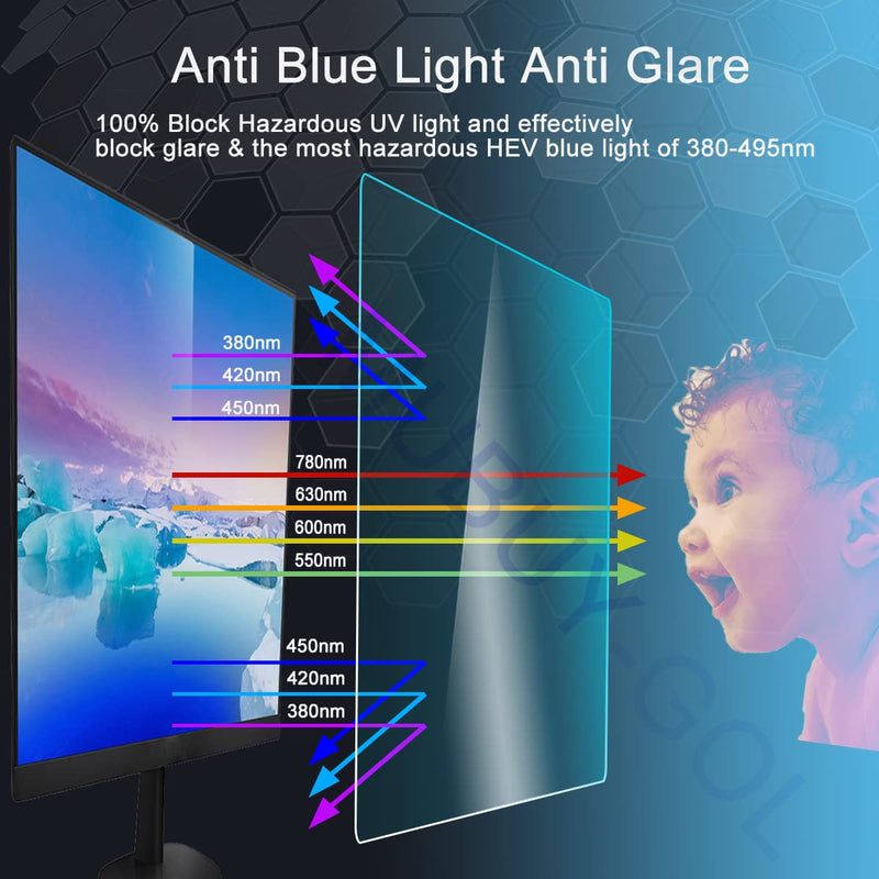 Anti Blue Light Screen Protector for HP 17.3" Laptop/HP Envy/OMEN/Pavilion/ZBook/OmniBook 17.3, HP 17t 17z 17-by 17-ca 17-cn 17-cp 17t-ch 17t-cr 17-cb 17-ck Eye Protection Blue Light Glare UV Filter 17.3 inch