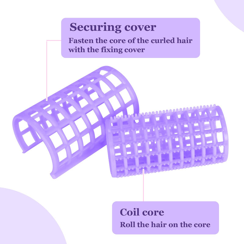  [AUSTRALIA] - 12 Pcs Hair Rollers Set, Self Grip Hair Rollers, Plastic Rollers Curlers, Adhesive Roller, for Long Medium Short Hair Styling Hair
