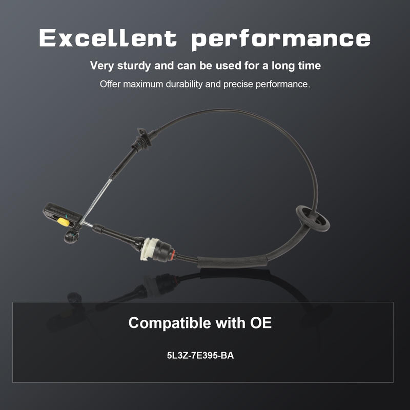 Automatic Transmission Shift Cable Compatible with F-150 F150 2005-2008 4.6L 5.4L V8 Replacement for 5L3Z7E395BA 5L3Z-7E395-BA Console Gear Shifter Control