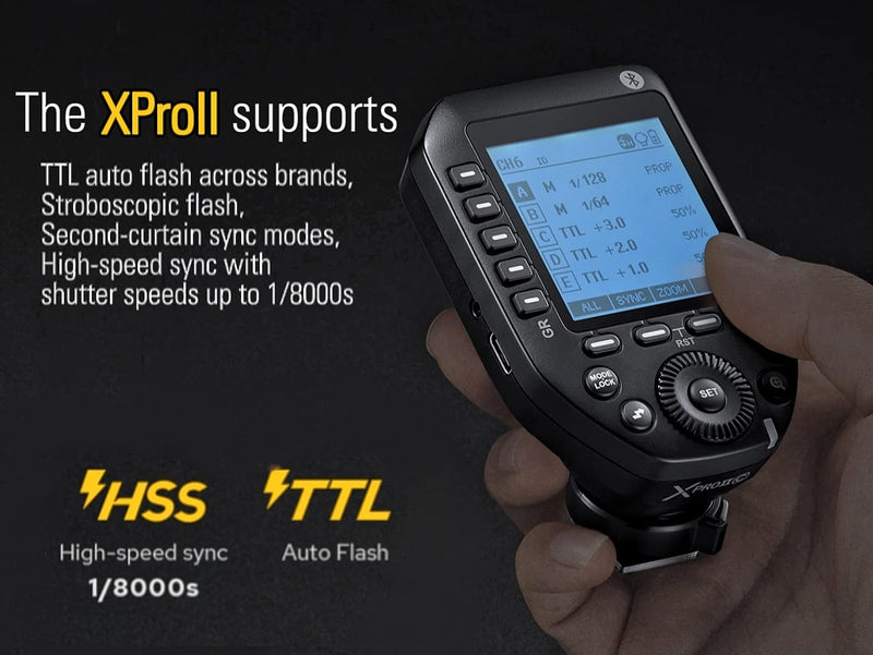 Godox XProII-N XProIIN Flash Trigger Compatible for Nikon, 2.4G TTL Wireless Flash Transmitter 1/8000s HSS TCM Transform Function, New Hotshoe Locking, Bluetooth Connection (XPro-N X2T-N Upgraded)