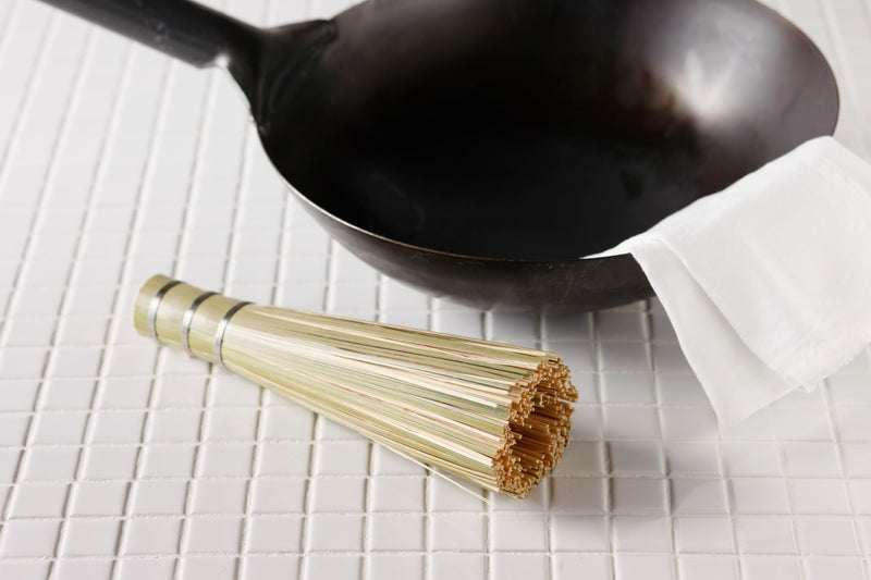 KAGOYA Sasara Bamboo Brush for Frying Pans and Woks (9.1inch) Vegetable Brush 9.1inch