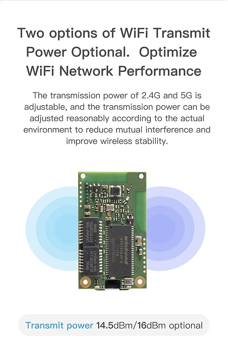 VONETS 2.4GHz WiFi Module/Mini Router/WiFi to Ethernet Bridge/Hotspot Signal Repeater/Extender/Amplifier/AP, USB/DC Powered with 2 RJ45 Ports for DIY Industrial Engineering Network Device VM300-H 2.4G with Antennas
