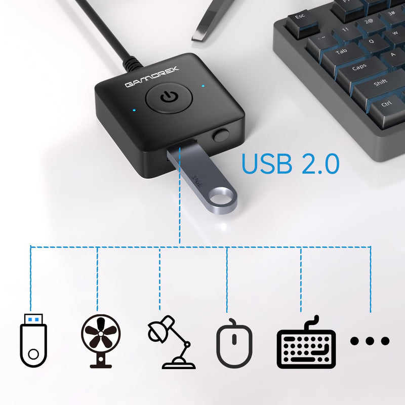 PC Power Button, Computer PC Power Switch, External PC Power Button | with USB 2.0, PC ON Off Reset, for PC Desktop Motherboard