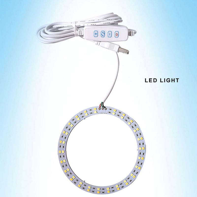 1Pc White DC5V USB LED Dimmer Cable -Extension with On/Off Switch | Adjustable Brightness Controller for LED Bulbs and Lamps USB Light Accessories, LED Dimming Supplies