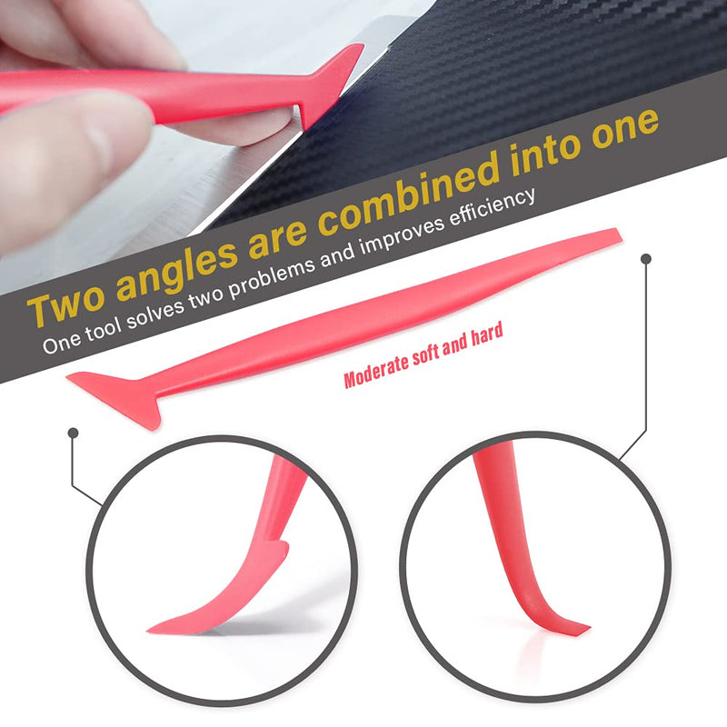 Vehicle Tint Squeegee PPF Tools Car Wrap Kit Corner Shank Scraper Window Water Wiper Knife Blade Cutter Car Paint Protective Film Wrapping Kit Window Tint Tools PPF Installation Kit