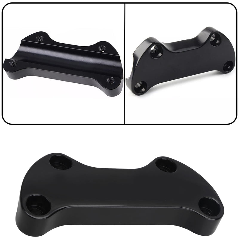 1'' Handlebar Top Riser Clamp for 1974-2023 Harley Softail Fat Boy Low Rider st Street Bob Dyna Super Glide Sportster 883& FX FXR (Handlebar Top Riser Clamp-Black) Handlebar Top Riser Clamp-Black