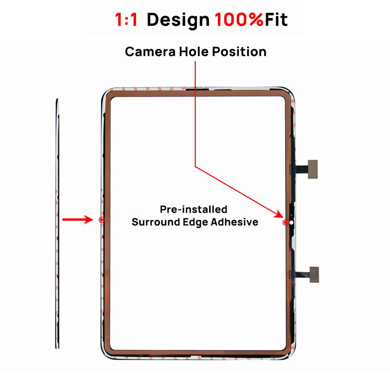 Screen Replacement for iPad 10 10th Generation, Touch Glass Compatible with 10.9inch10th Gen A2696 A2757 A2777, with Home Button and Tool Set
