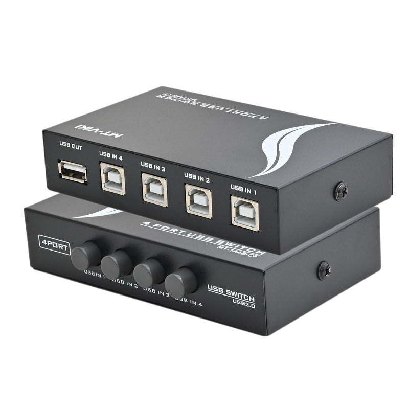 4 Port USB 2.0 Sharing Manual Switch Box Hub 4 PCS Share Switcher 1 USB Device for Printer Scanner Camera Keyboard (4 Port) 4 Port
