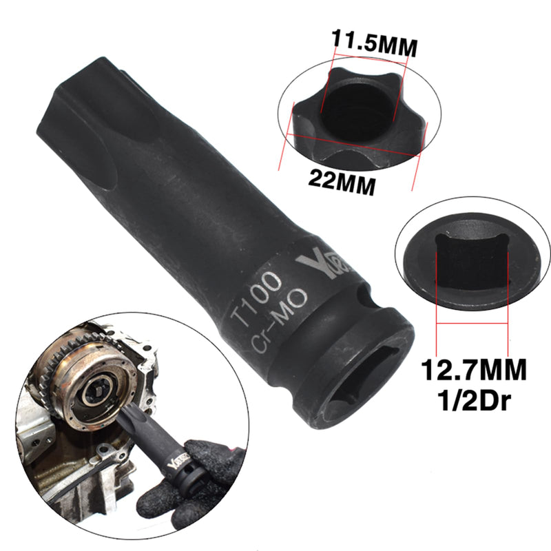 T100 Camshaft Screw Removal Socket, Compatible with Mercedes Benz M270 M271 M274 M276 M264 M278 M157 M176 M177