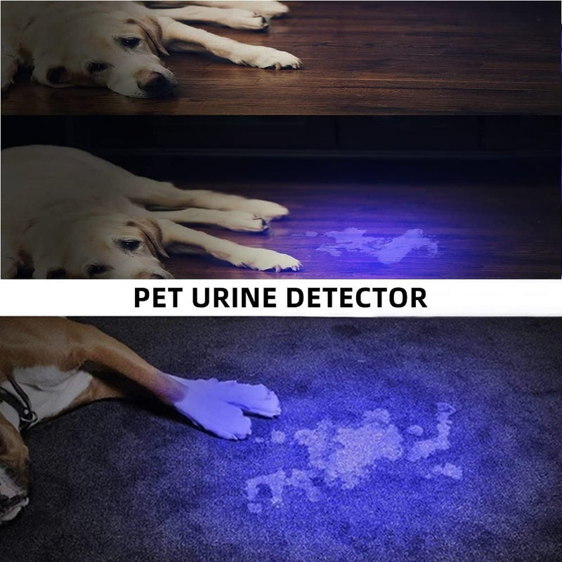 ALONEFIRE SV71 365nm UV Flashlight Strong 15W USB C Rechargeable Black Light Money Detector for Resin Curing, Pet Urine, Scorpion, Fishing, Mineral, Rocks, Glue with UV Protective Glasses, Battery