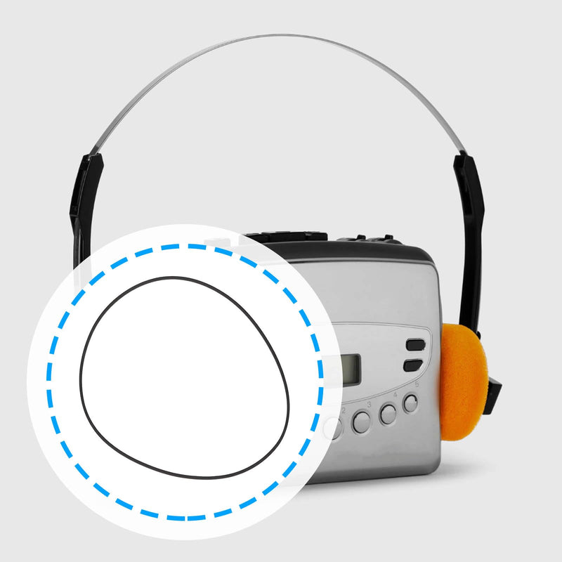 SING F LTD 2X Portable Cassette Square Drive Belt Compatible with Sony WM-FX43 WMFX43 Player 2