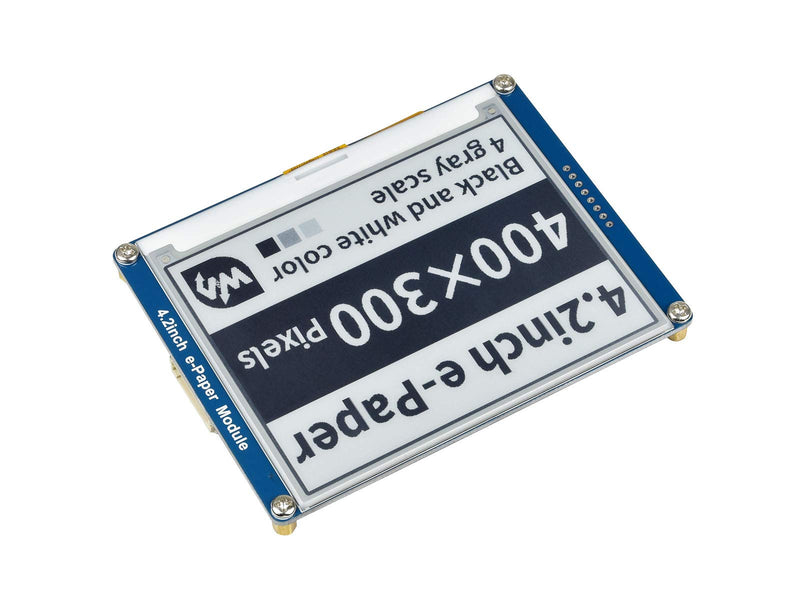 Waveshare 4.2inch E-Ink Display Module Compatible with Raspberry Pi 5/4B/3B/Zero/Zero W/Zero 2W/Pico/Pico W/Pico WH, 400x300 Resolution SPI Interface