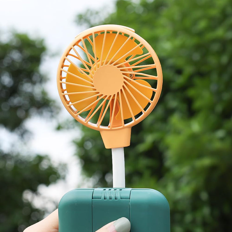 ABS Portable USB Mini Fan 360° Adjustable Personal Cooling Fan(Yellow) Yellow