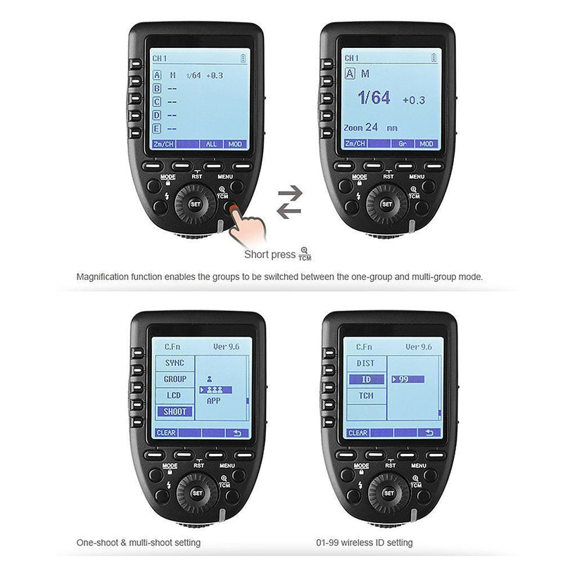 Godox XPro-S TTL 2.4G Wireless High Speed Sync 1/8000s X System Flash Trigger Transmitter Compatible for Sony Cameras,11 Customizable, 5 Group Buttons,4 Function Buttons Offer Convenient Manipulation