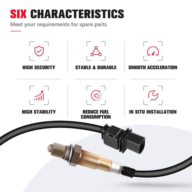 Upstream O2 Oxygen Sensor 234-5055 for Hyundai Accent Veloster 1.6L 2012-2017 for Kia Rio Soul 1.6L 2012-2018 Air Fuel Ratio Sensor Bank 1 392102B210 392102B410