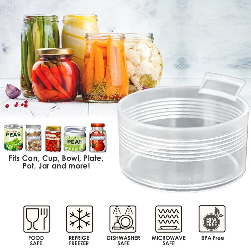 Mochi a girl,Redrink, 2-Pack Silicon Flexible Can Lid Cover,Clear Soda Lid Stopper,Food Can & Jar Cover Top,BPA Free,Reusable Food Suction Lids fits Cup,Dishwasher Safe,2-Pack with 1 Storage Case