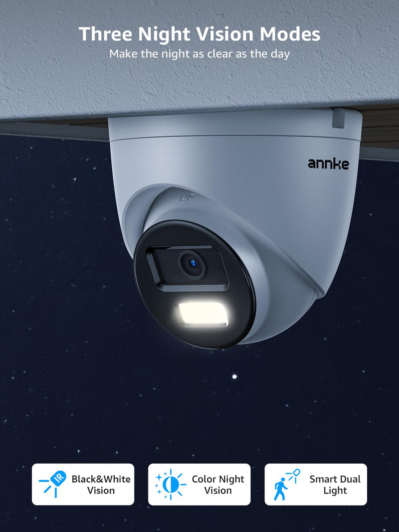ANNKE C800 4K PoE Security Camera with AI Human/Vehicle Detection, IP Cam with Audio,Wide Angle, Remote Access, Spotlight Night Vision, IP67 Waterproof, H.265+, Support up to 512GB TF Card C800 1 Pcs