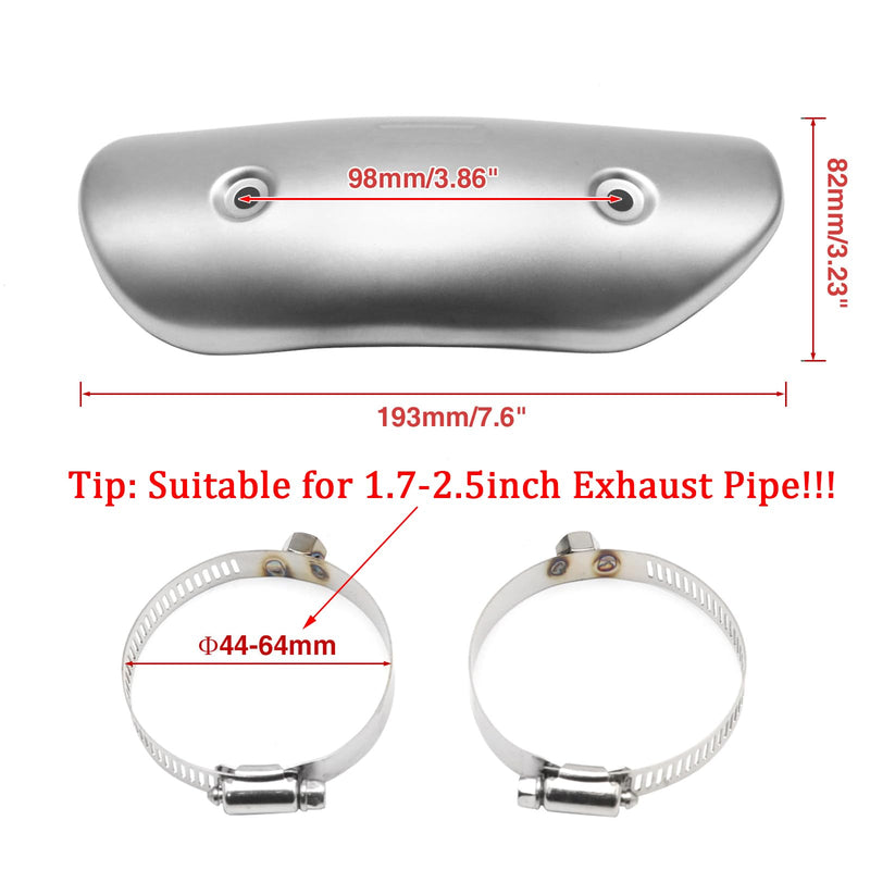 Exhaust Heat Shield Muffler Pipe Heat Cover Protector Guard Imitation Carbon Fiber Stainless Steel (A) A