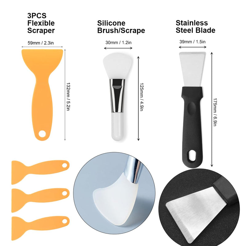 Resin 3D Printer Accessories Kit, Including Cleaning Silicone pad and Stainless Steel Funnel, Maintenance Tool Knife, Tweezers, Funnel, Scissors, Trimming Knife, 3D Printer Tool kit (Resin Tools Kit) Resin Tools Kit