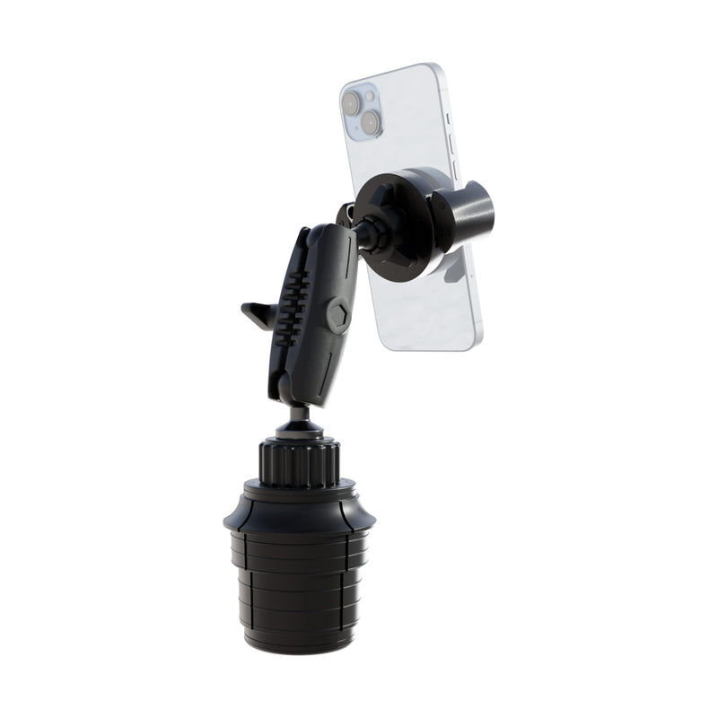 ARKON Mounts RoadVise XL Car Cup Phone Holder and Mount Universal Phone Fit Extendable Cup Mount System Adjustable Arm Compatible with iPhone, Galaxy, Google, & More