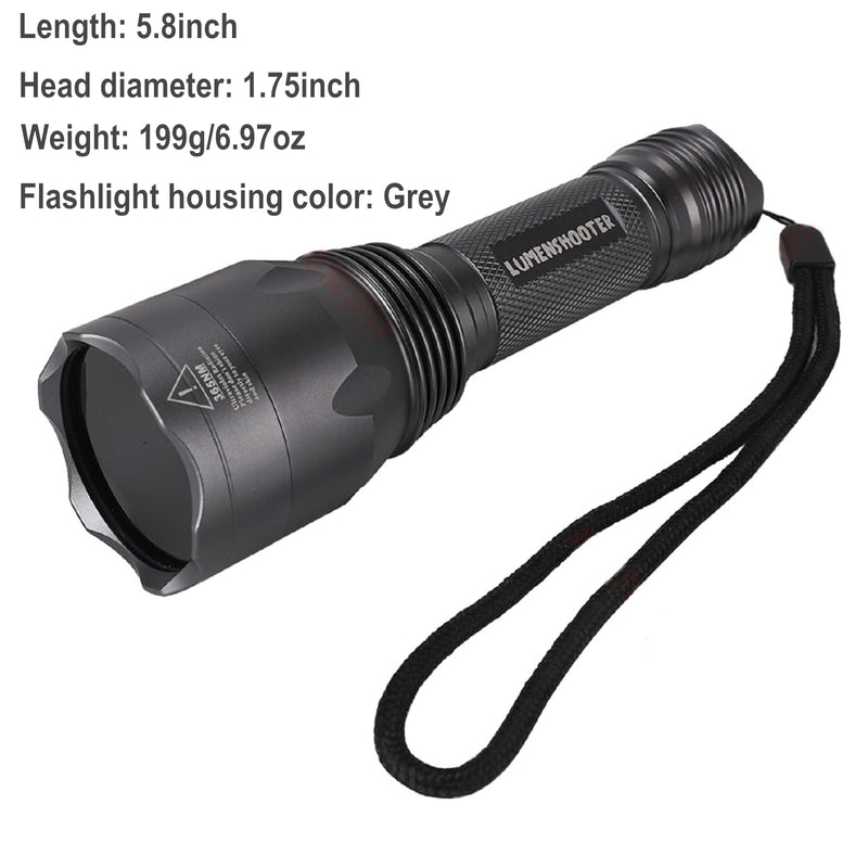 S3 365nm UV Flashlight with 3 LEDs, Powerful Blacklight Flashlights for Pet Urine Detection, Resin Curing, Rocks, Scorpion