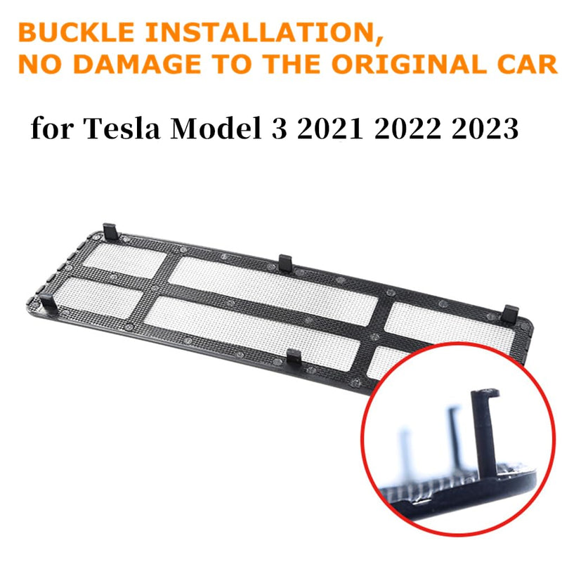 Air Intake Protective Cover for Tesla Model 3 2021-2023 Air Flow Vent Protect Inlet Cover Exterior Accessories with Aluminum Alloy Mesh Air Intake Vent Grille Cover
