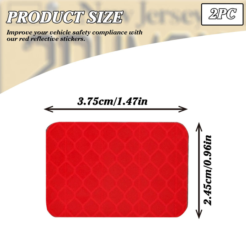 OYIXIO 2 Pieces New Jersey GDL License Plate Reflective Stickers, New Drivers Under 21 Years Old and Special Learning Permit License Plate Stickers.(Red)
