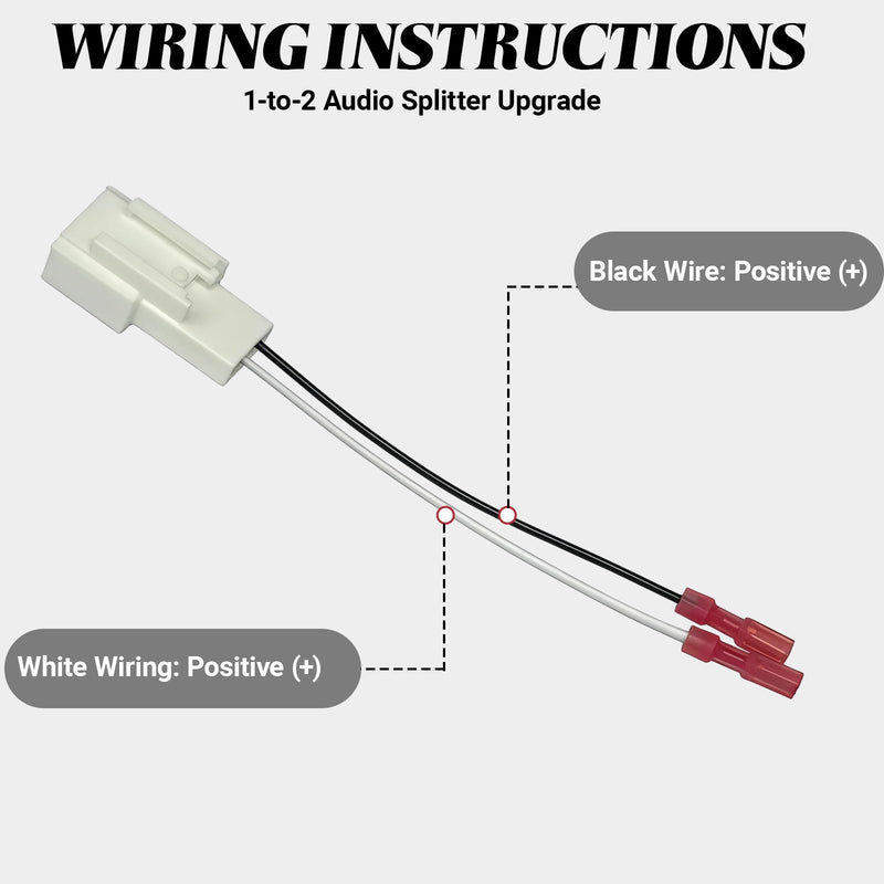 Car Door Speaker Harness Adapter, Audio Bass Speaker Wiring Harness, Stereo Plug Adapter, Subwoofer Wire Modification Cable Conversion Accessories, Compatible with Mitsubishi Subaru (4PCS)