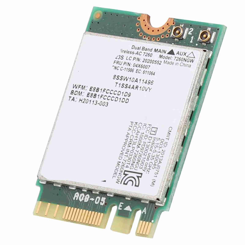 ASHATA 2.4G 5G Network Card for 7260 AC 867Mbps NGFF M2 WiFi Card Laptop Network Adapter for ThinkPad T440 T440S T440P X230S X240S L440 W540 etc