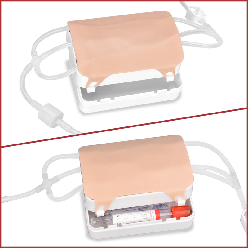 Medarchitect Portable Phlebotomy Practice Kit, IV Start Kit with Replaceable Parts and Storage Case, for Venipuncture and Blood Draw, for Nurses Medical Students and Training Institutions