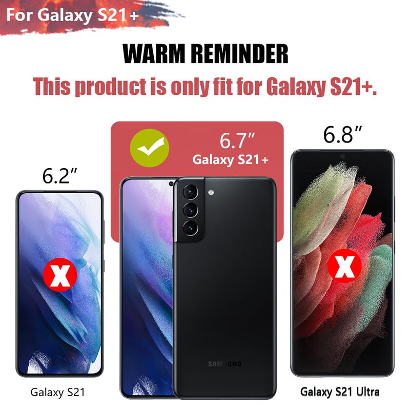Battery Case for Samsung Galaxy S21+ 5G, 5000mAh Rechargeable Extended Battery Charging Charger Case, Add 100% Extra Juice (6.7 Inches) Black
